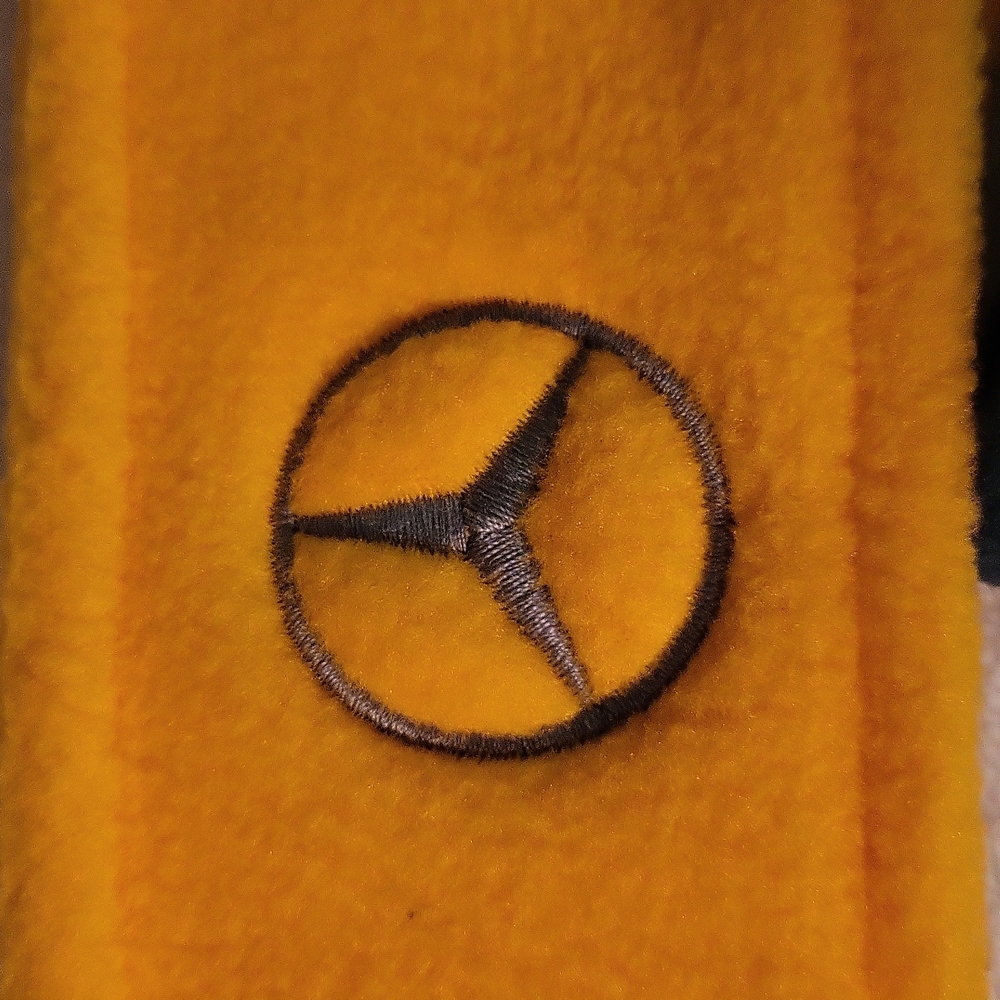 NWT Mercedes Benz Logo Fleece Ear Warmer Headband Gold